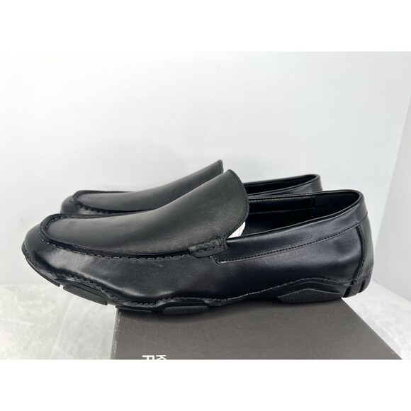 Kenneth Cole Reaction De-Tour Black Leather Slip On Loafers Mens 9 M Moc Toe main image 5